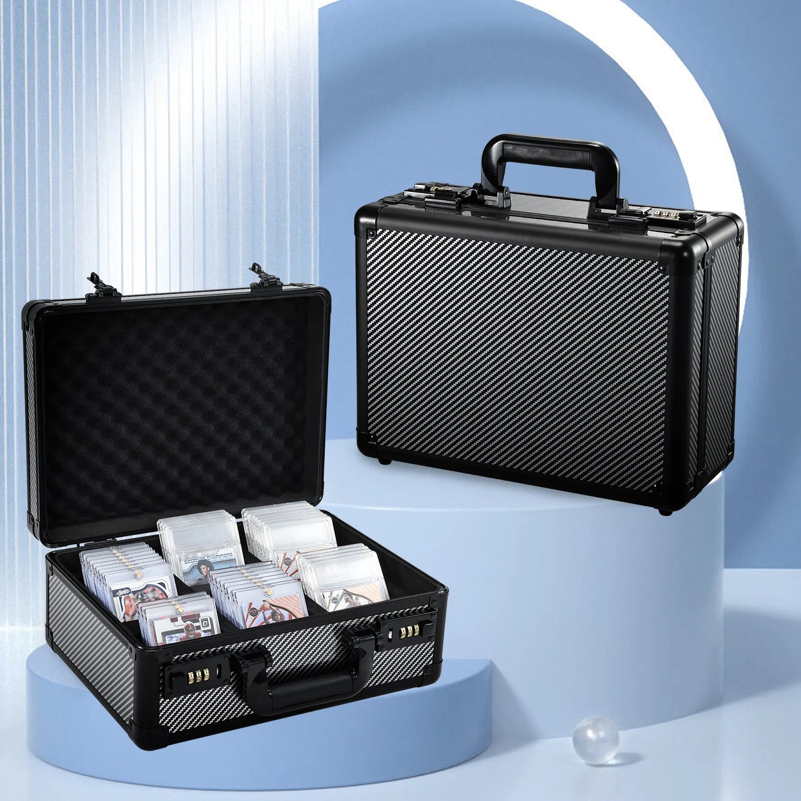 99 PSA Graded Card Case, 3-Row Trading Card Storage Box, Toploader Holder Card Cases for Sports Cards, Slab Case Storage  Lock