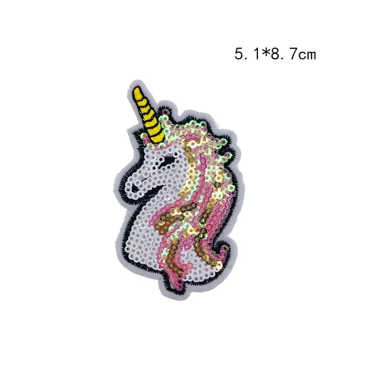 Unicorn Sequin Embroidered Fabric Patch for Kids