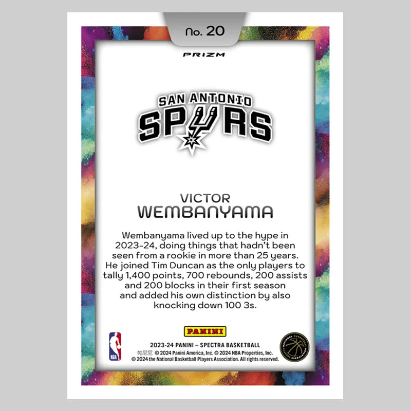 Panini 2024 Diy Homemade Best of The Nba Color Blast Wembanyama James Doncic Curry Basketball Star Trading Cards Gift Collection