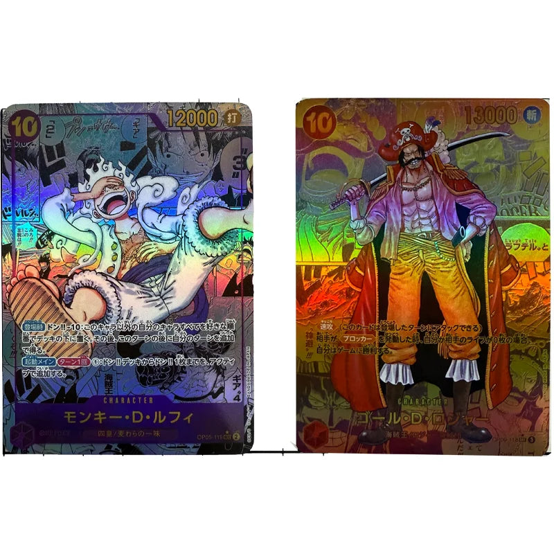 1Pcs/set Diy One Piece Monkey D Luffy Gol D Roger Self Control Collect Signature Trading Flash Card Anime Cartoon Gift