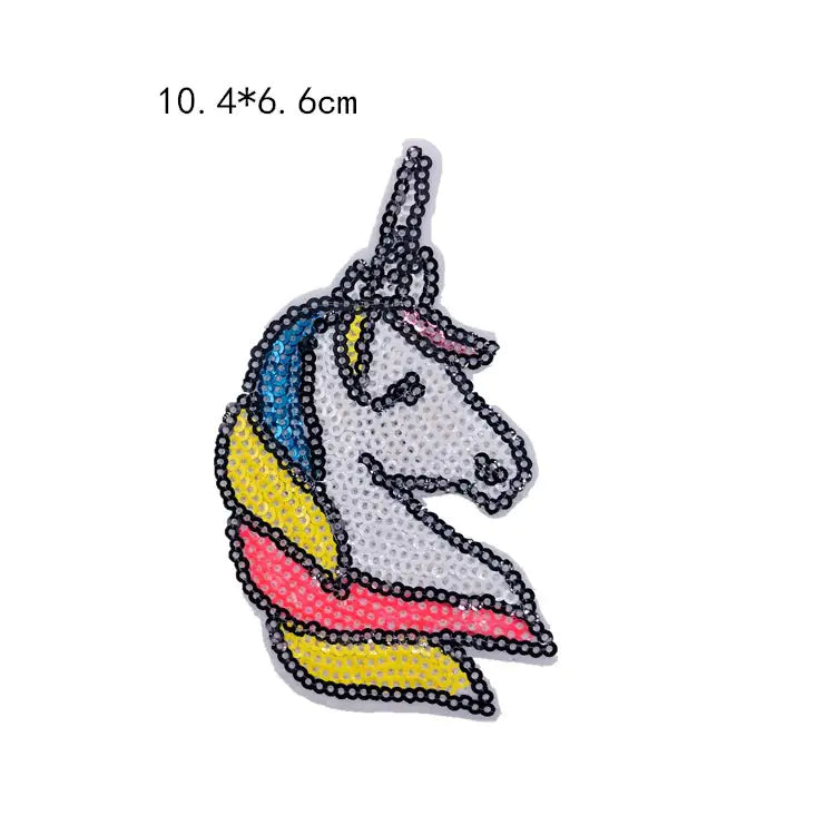 Unicorn Sequin Embroidered Fabric Patch for Kids