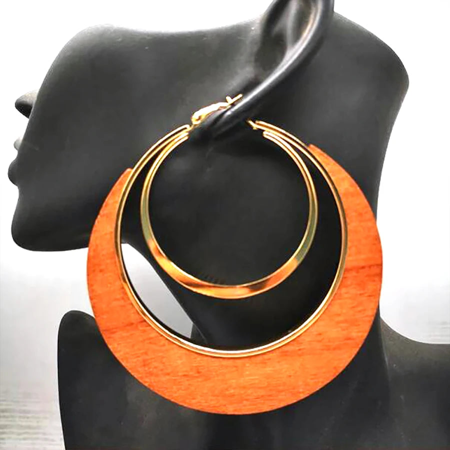 Earrings Vintage Boho style Wooden jewelry Fall/Winter earrings A lovely feminine gift