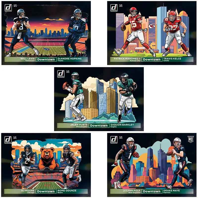 Panini 2024 Nfl Horizontal Downtown Black Joash Allen Tom Brady Justin Jefferson Diy Rugby Star Trading Cards Gift Collection