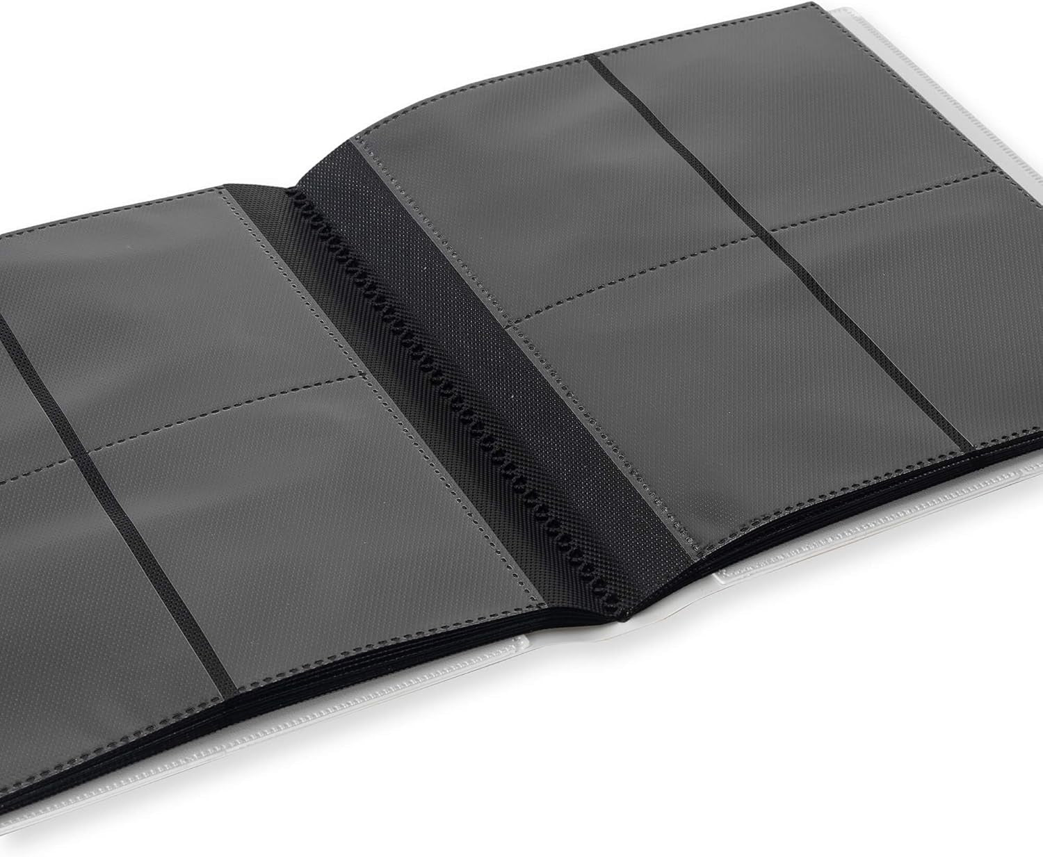 4 Pocket Trading Card Strap Binder, 160 Cards, Standard, 20 Side-Loading Pages, Folder for Collectible Card Games, Sports, TCG (White)