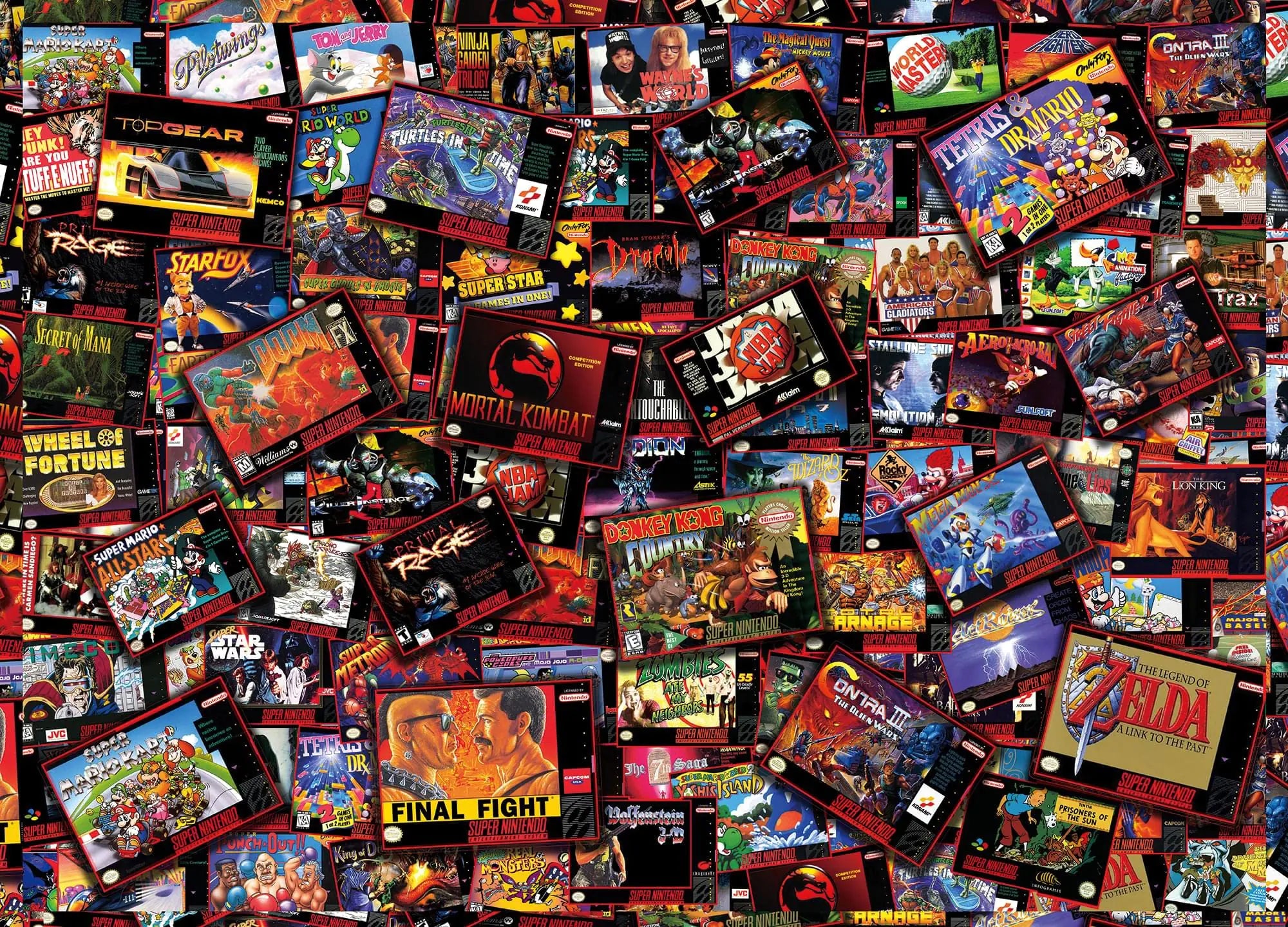 Super Never Ending Showdowns Retro Video Games 1000-Piece Jigsaw Puzzle for Adults Kids | Interactive Brain Teaser Educational Toys & Games Home Activities Building Sorting Toys for Creative Play