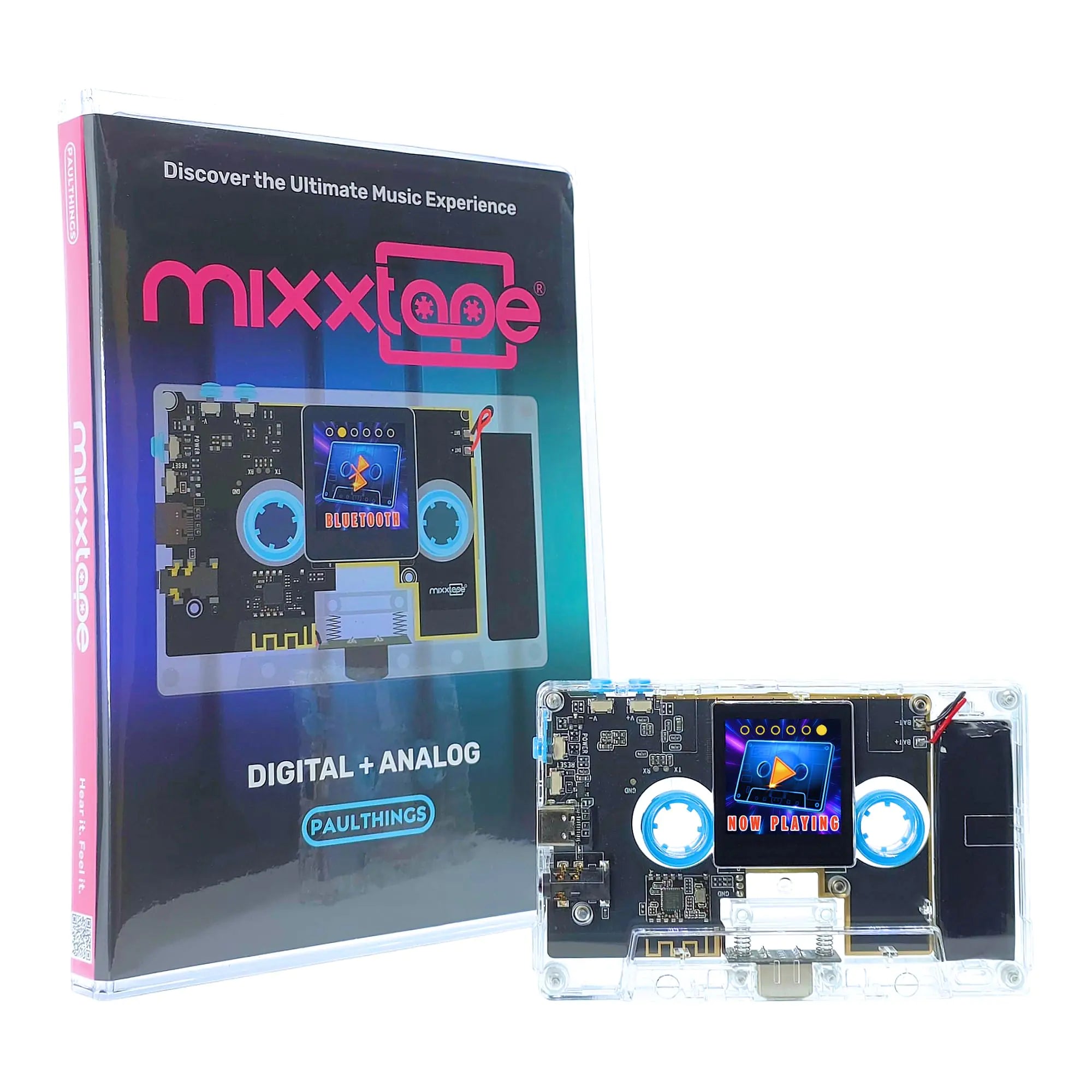 Mixxtape Music Player Digital + Analog Cassette