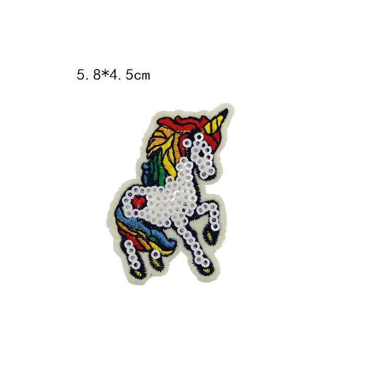 Unicorn Sequin Embroidered Fabric Patch for Kids