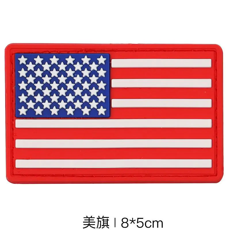 PVC National Flag Patch - Tactical Backpack Accessory