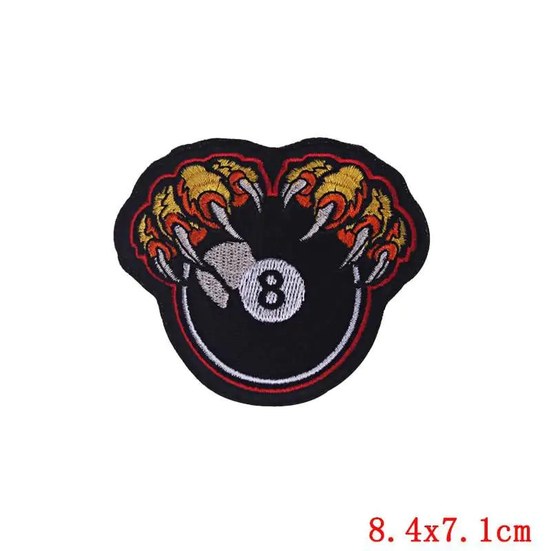 Punk Embroidery Cloth Patch Stickers for DIY Clothes