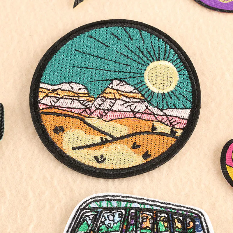 High-End Woven Cloth Embroidered Patch Stickers