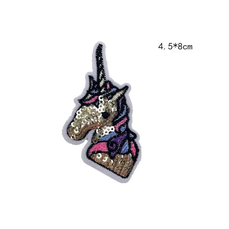 Unicorn Sequin Embroidered Fabric Patch for Kids