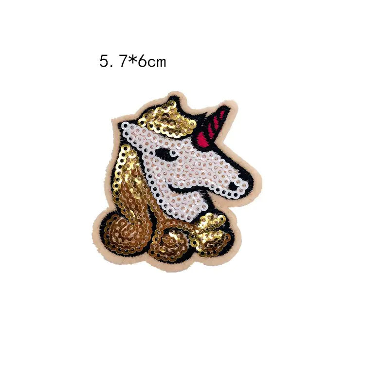 Unicorn Sequin Embroidered Fabric Patch for Kids