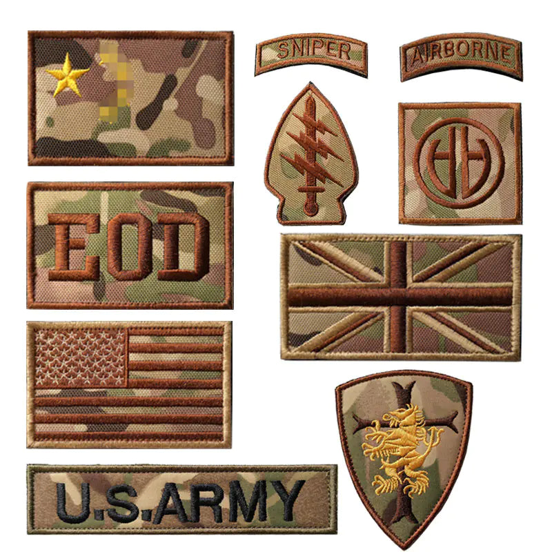 MC Camouflage Embroidered Patch for Tactical Gear
