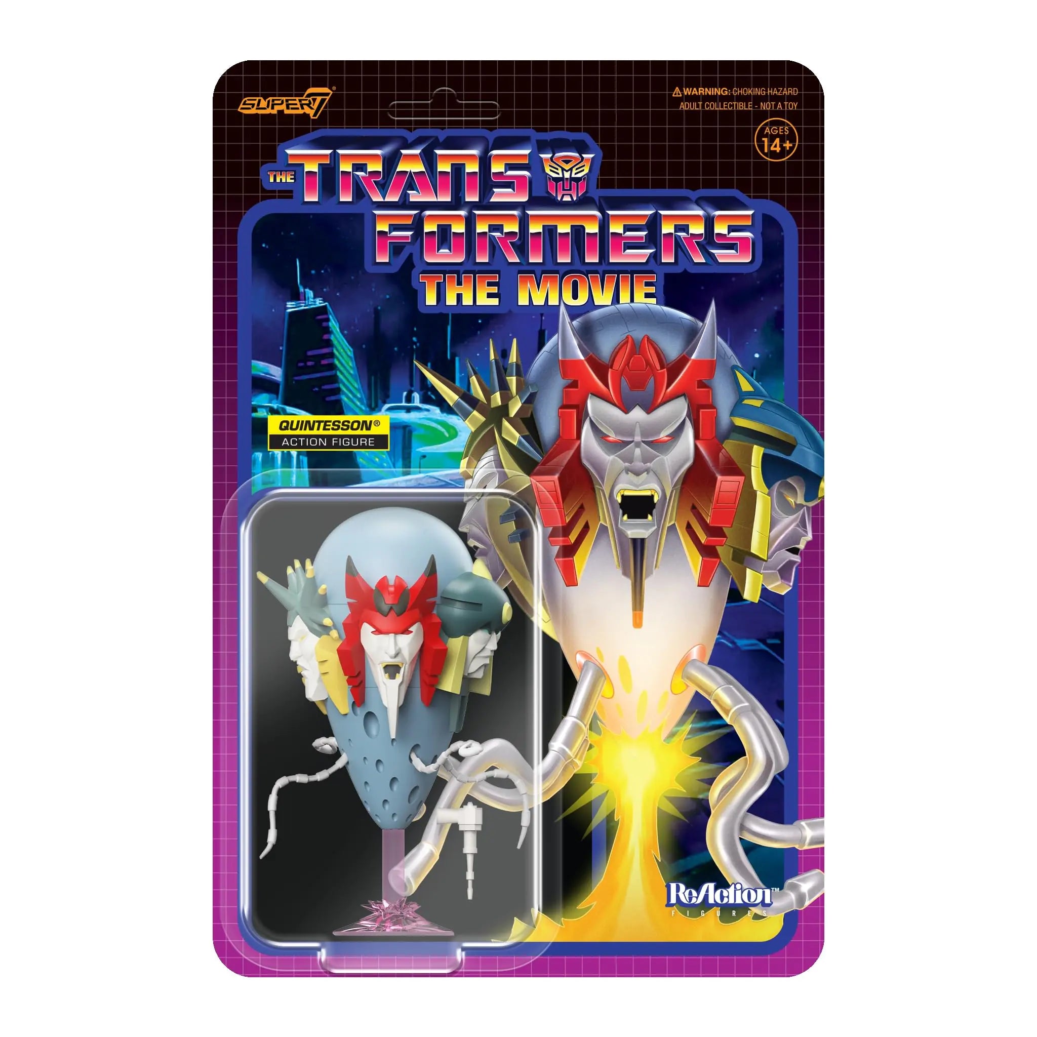 Super7 Transformers Quintesson - 4" Transformers Action Figure with Base Classic Cartoon Collectibles and Retro Toys
