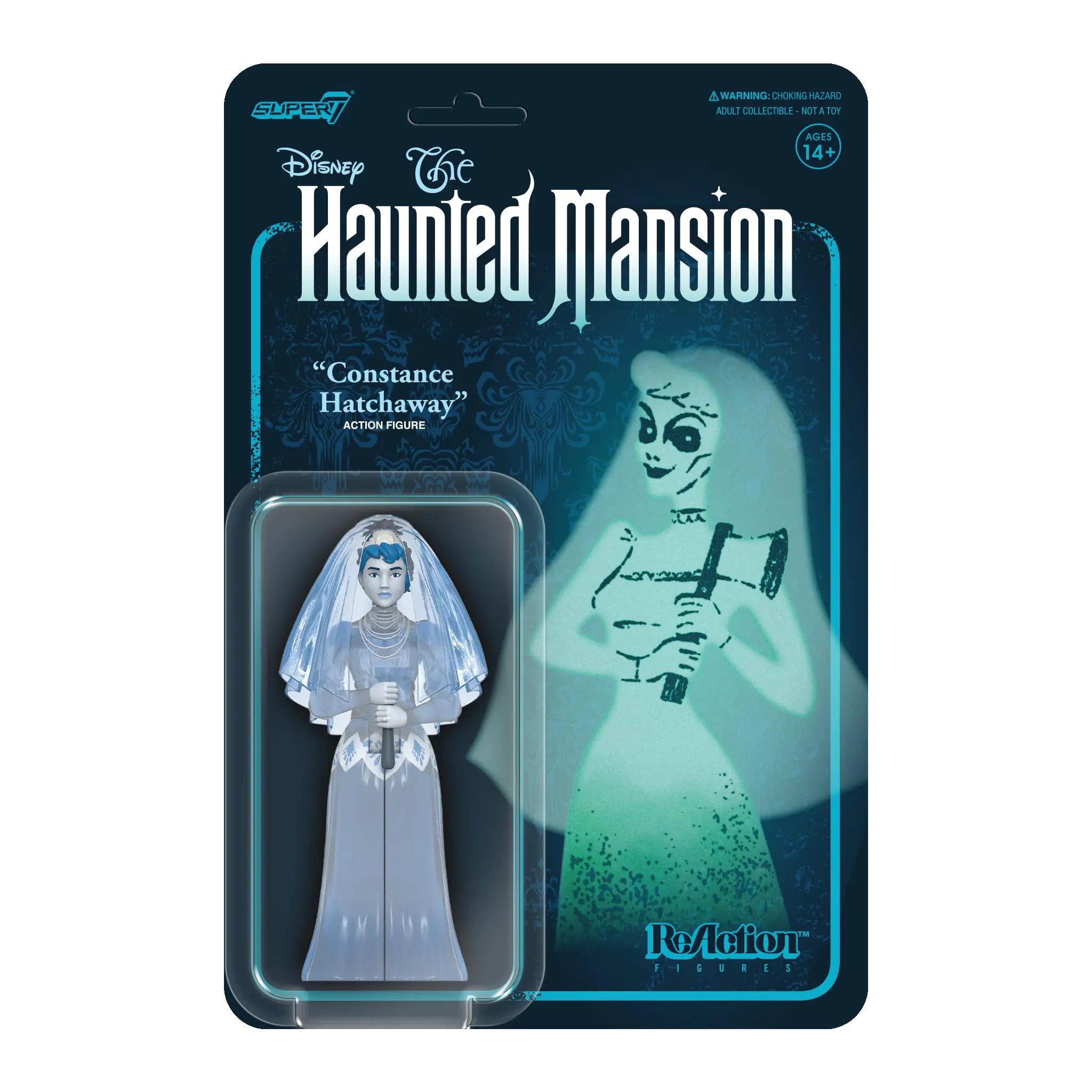 Super7 Disney Haunted Mansion Constance Hatchaway - 3.75" Disney Action Figure with Accessory Classic Disney Collectibles and Retro Toys