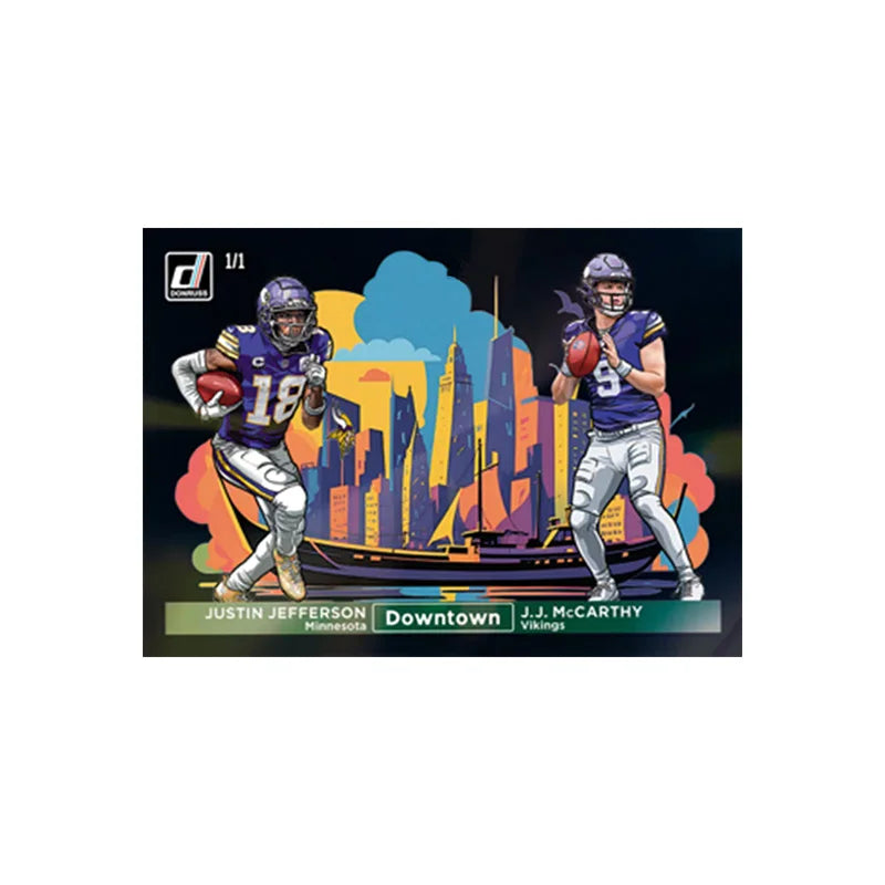 Panini 2024 Nfl Horizontal Downtown Black Joash Allen Tom Brady Justin Jefferson Diy Rugby Star Trading Cards Gift Collection