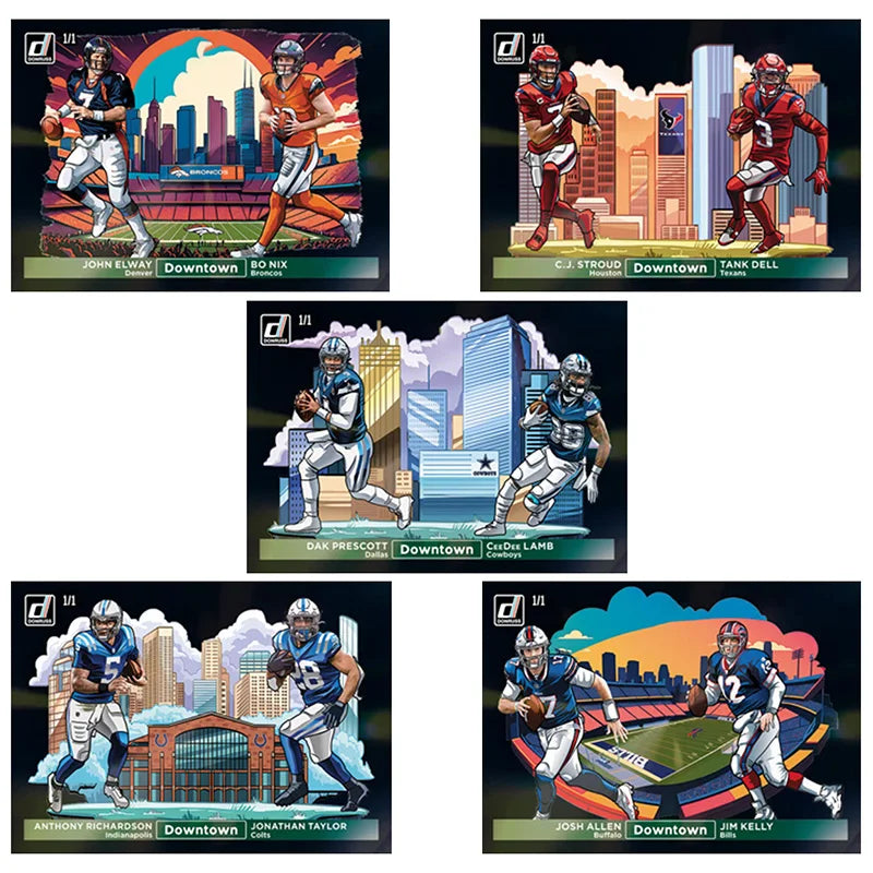 Panini 2024 Nfl Horizontal Downtown Black Joash Allen Tom Brady Justin Jefferson Diy Rugby Star Trading Cards Gift Collection