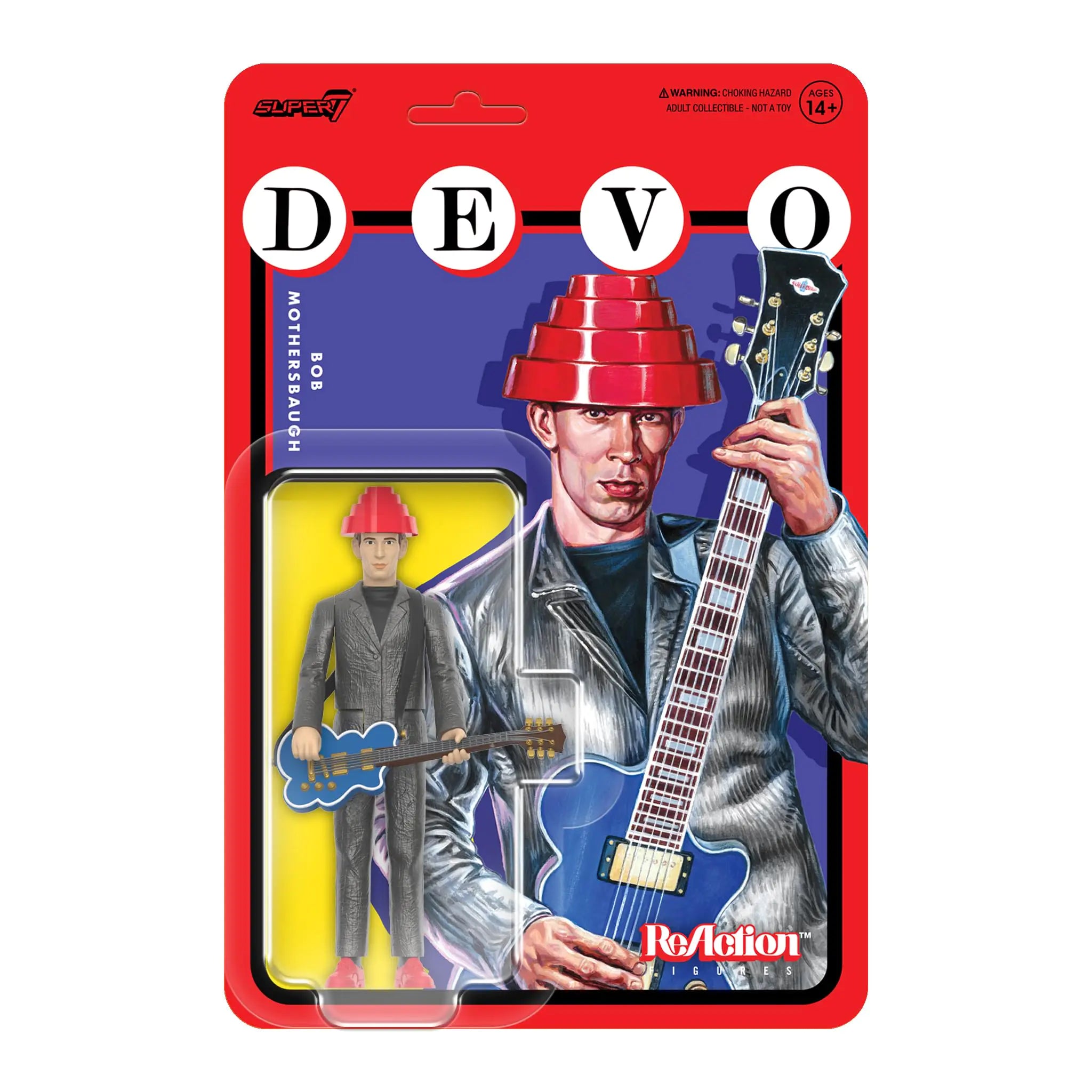 Super7 Devo Bob Mothersbaugh (Girl U Want) - 3.75" Devo Action Figure with Accessory Rock Music Collectibles and Retro Toys