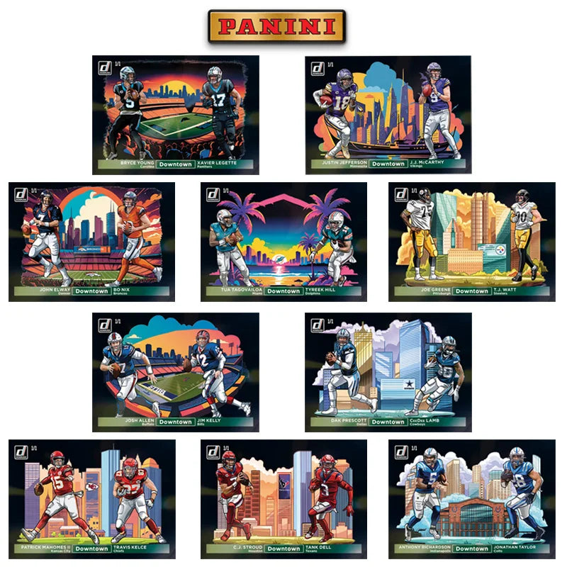 Panini 2024 Nfl Horizontal Downtown Black Joash Allen Tom Brady Justin Jefferson Diy Rugby Star Trading Cards Gift Collection