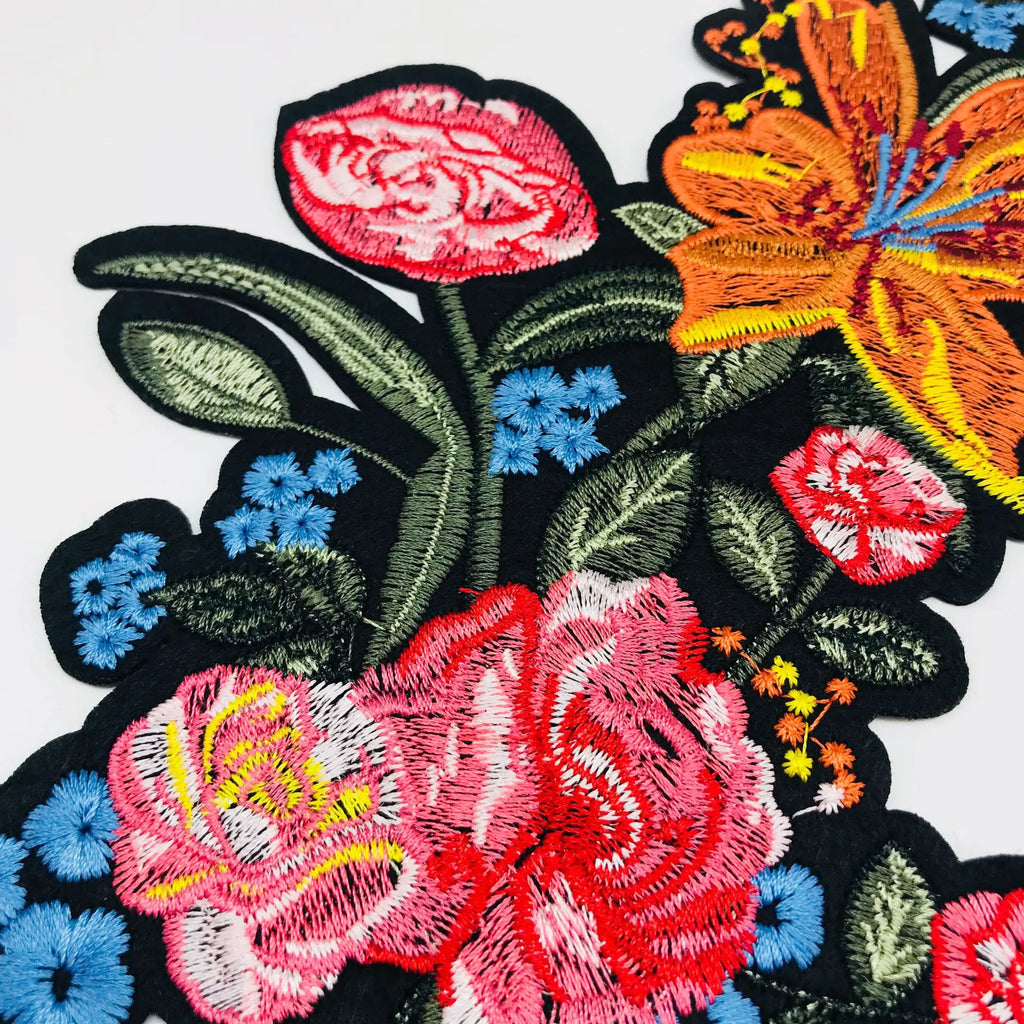 Rose Belt Adhesive Applique Embroidery Patch Stickers