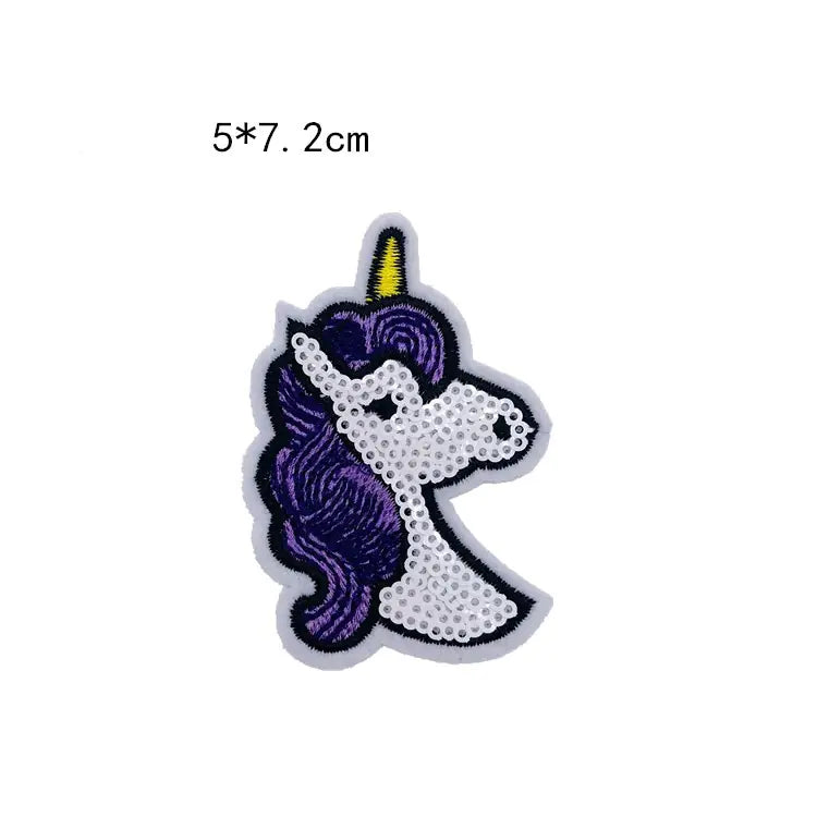 Unicorn Sequin Embroidered Fabric Patch for Kids