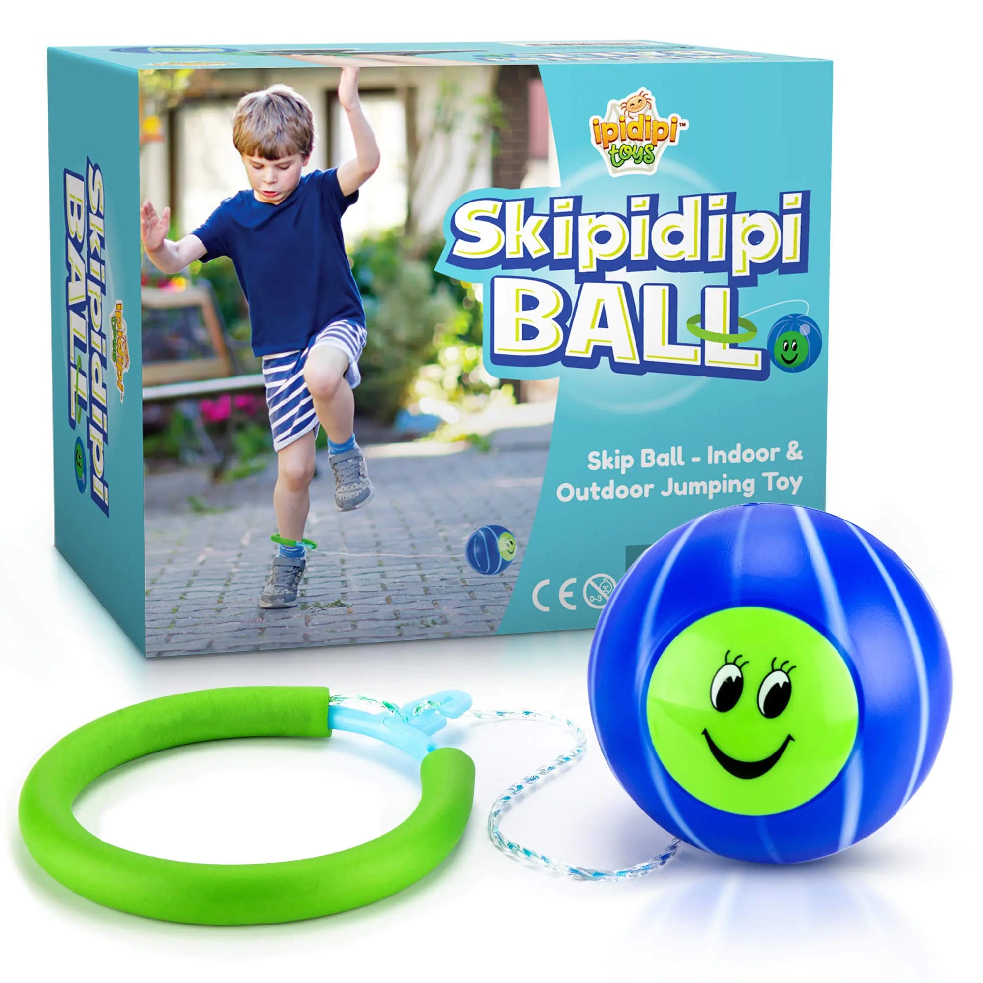 IPIDIPI TOYS Skip It Ankle Toy - Retro Skipit Toy Hopper Ball Adjustable Rope for Kids of All Heights Ankle Jump Rope Skip Ball for Improved Coordination - Fun Playground Ball for All Ages