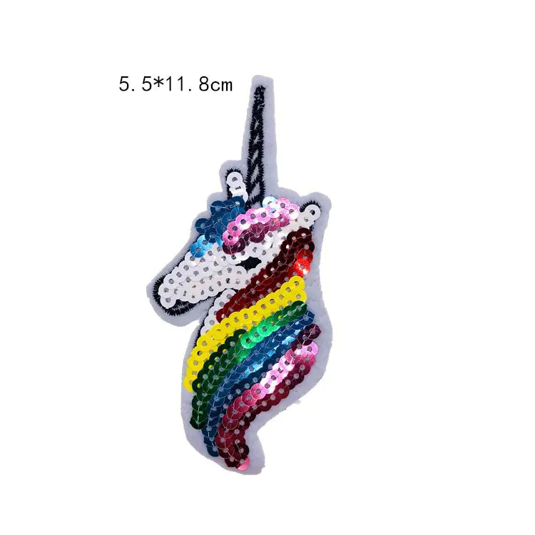 Unicorn Sequin Embroidered Fabric Patch for Kids
