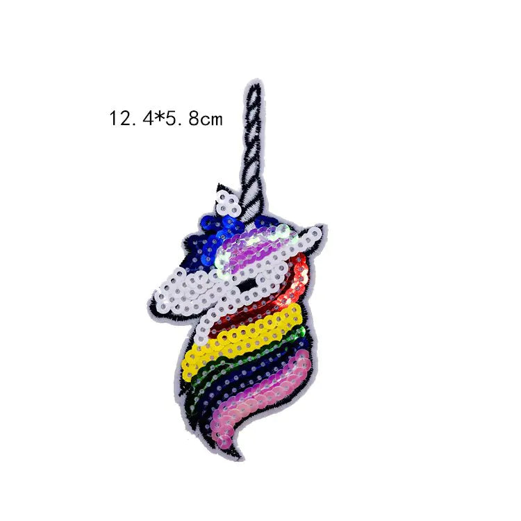 Unicorn Sequin Embroidered Fabric Patch for Kids