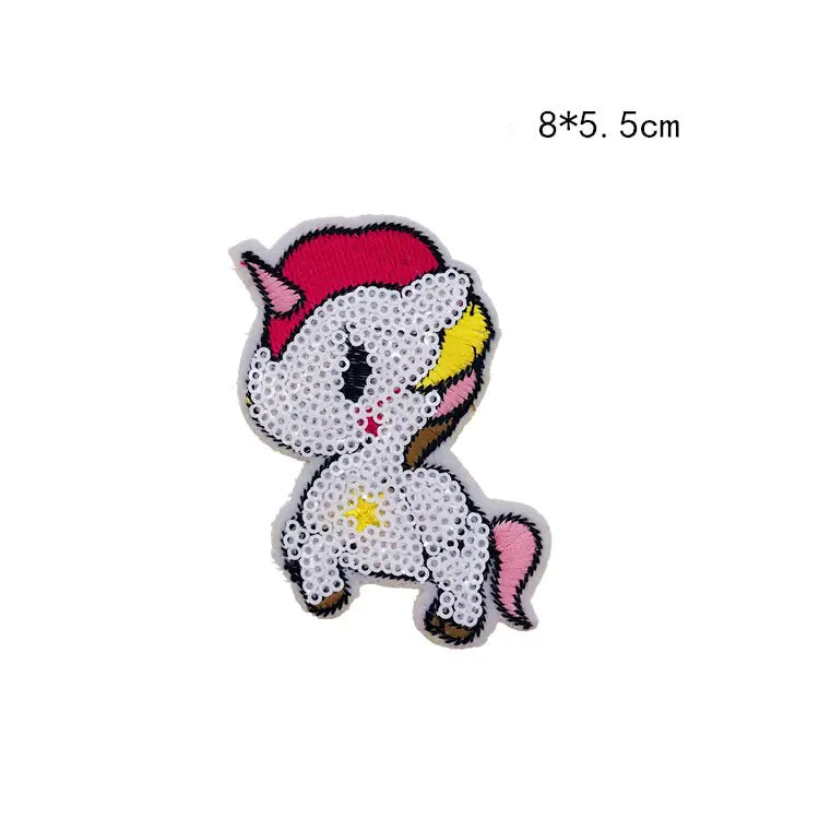Unicorn Sequin Embroidered Fabric Patch for Kids