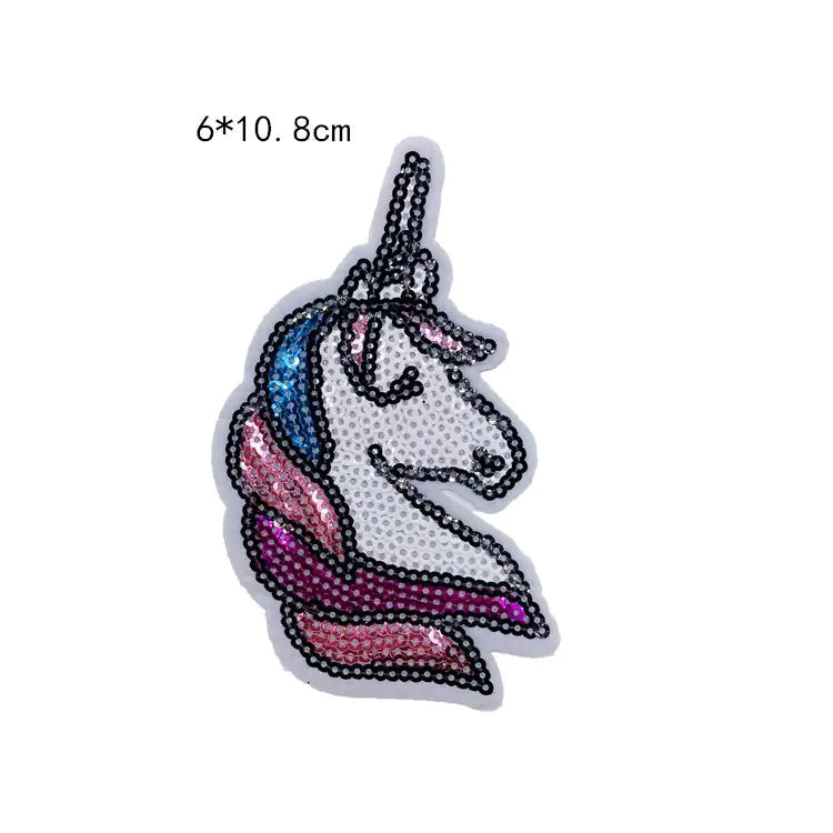 Unicorn Sequin Embroidered Fabric Patch for Kids