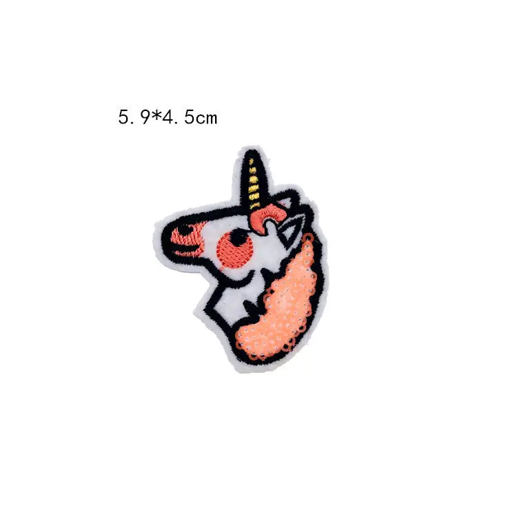 Unicorn Sequin Embroidered Fabric Patch for Kids