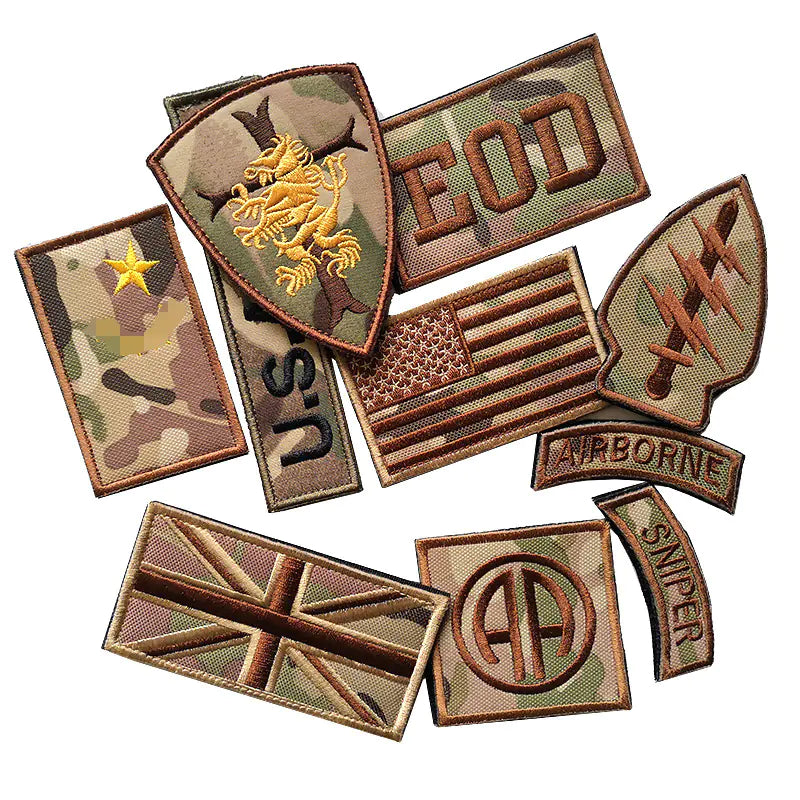 MC Camouflage Embroidered Patch for Tactical Gear