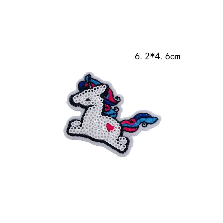 Unicorn Sequin Embroidered Fabric Patch for Kids