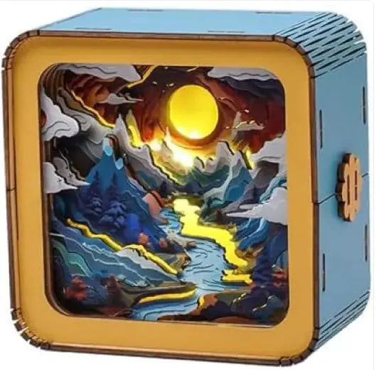 Wooden Puzzle Night Lamp