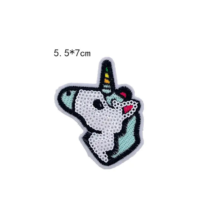 Unicorn Sequin Embroidered Fabric Patch for Kids