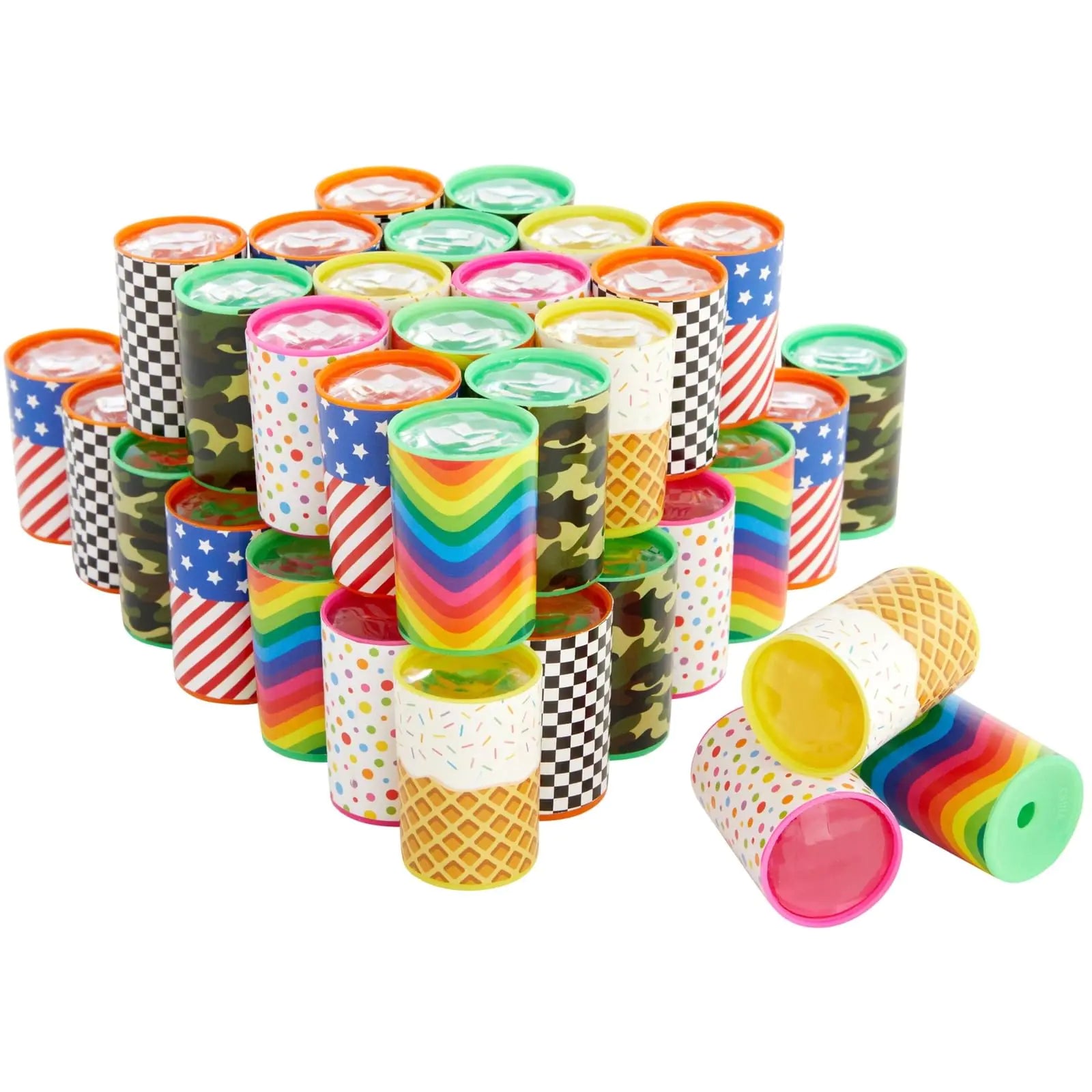 BLUE PANDA 48 Mini Kaleidoscope Style Prism Toys for Kids - Mini Kaleidoscopes for Kids - Vintage-Style Retro Tubes - Kaleidoscope Bulk (6 Designs 1.7x1.1 in)