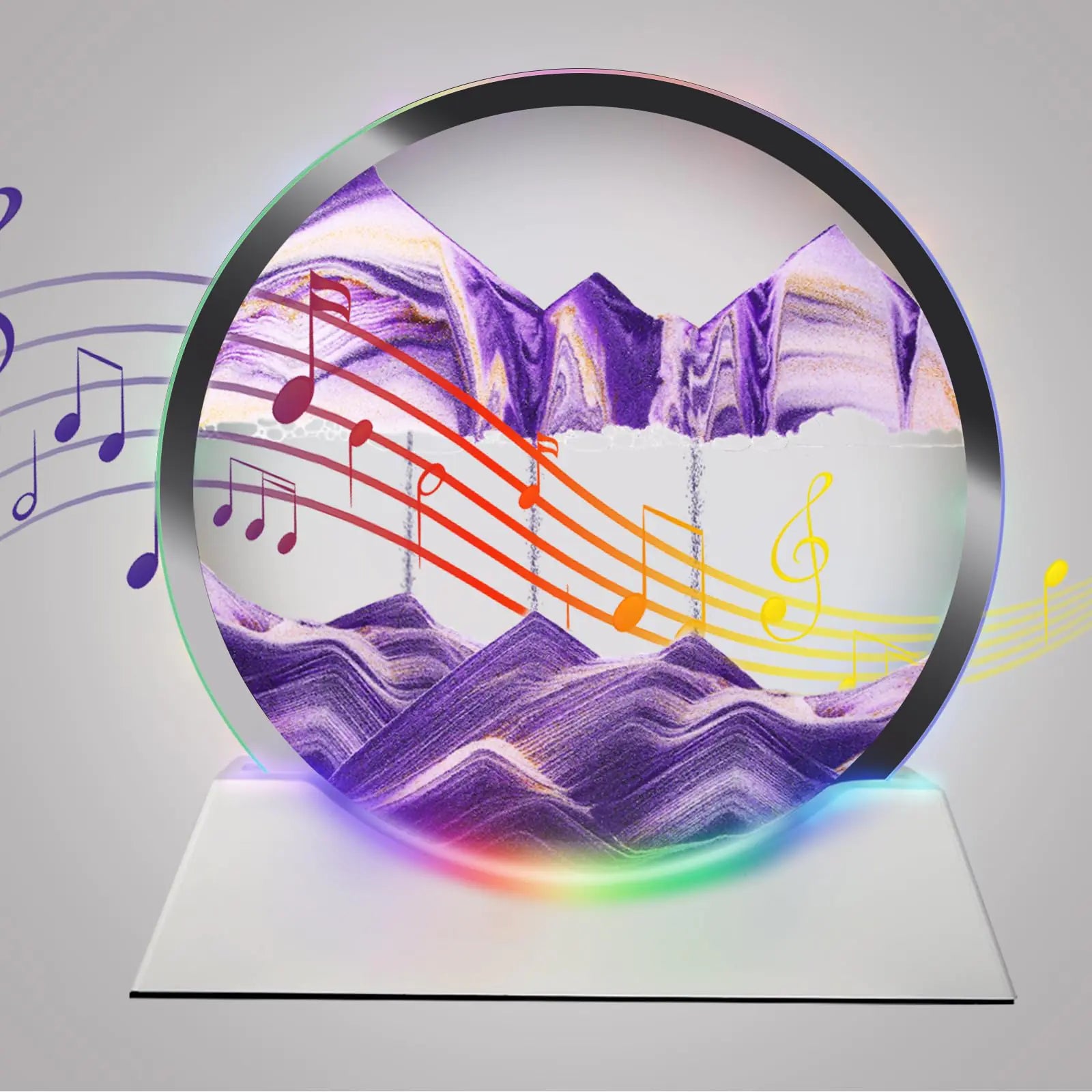 Mtadmai Moving Sand Art Liquid Motion Decor Sand Art Bluetooth Speaker Bedside Lamp Dimmable Multi-Color Moving Sand Art Lamp for Kids Room Living Room Office Dorm
